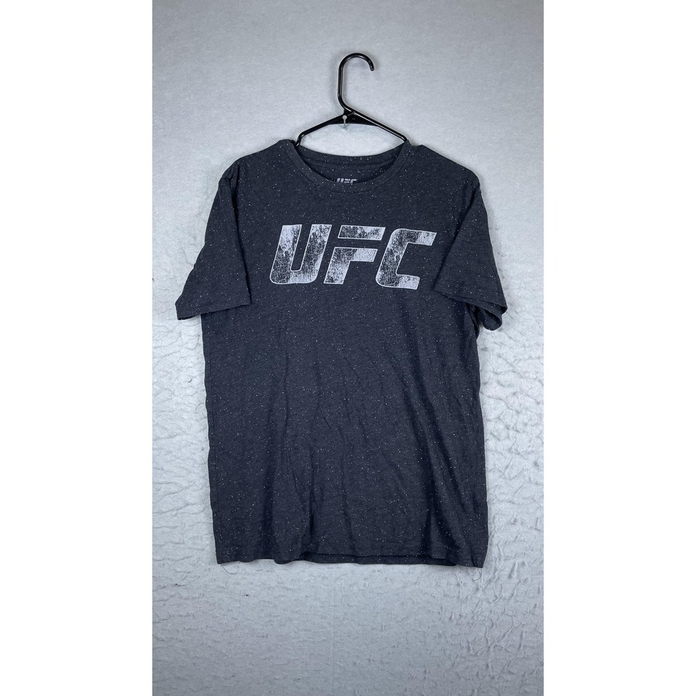 UFC Shirt Mens Medium Gray UFC Mixed Martial Arts Graphic Tee Speckled‎ Cotton